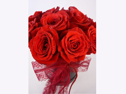 Flower box M - crvene ruže 02