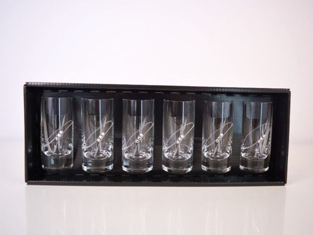 Slika Čaše za aperitiv sa Swarovski kristalima S/6 staklo 70 ml