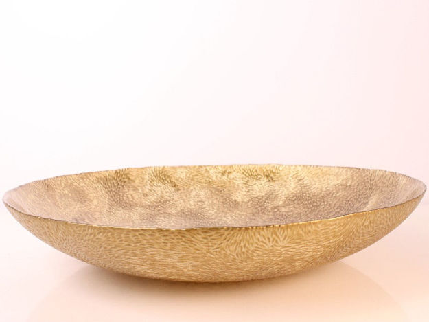 Slika Zdjela dekorativna s uzorkom staklo 40cm-smeđa