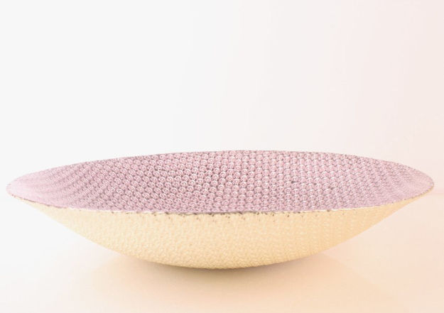 Slika Zdjela dekorativna s uzorkom staklo 40cm-ljubičasta