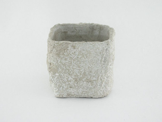 Slika Cement posuda kocka 14x14x13 cm kamen