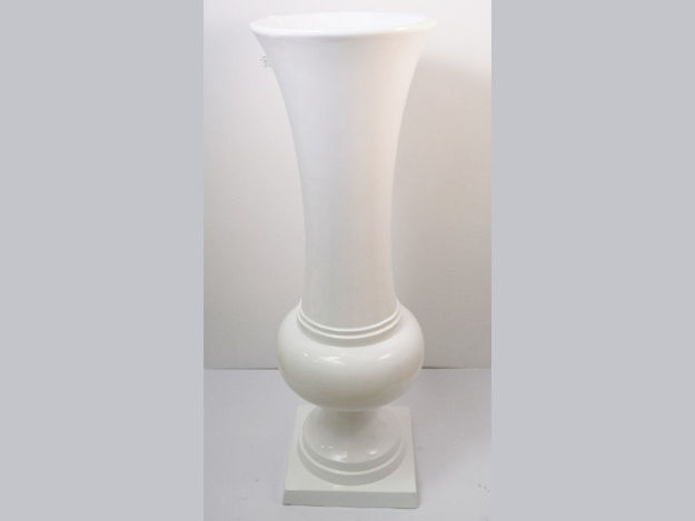 Slika Vaza dekorativna,33x33x101cm  , fiber glass, sjaj bijela