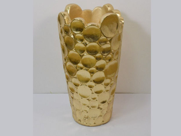 Slika Vaza dekorativna,32x32x59cm, fiber glass, sjaj zlatna