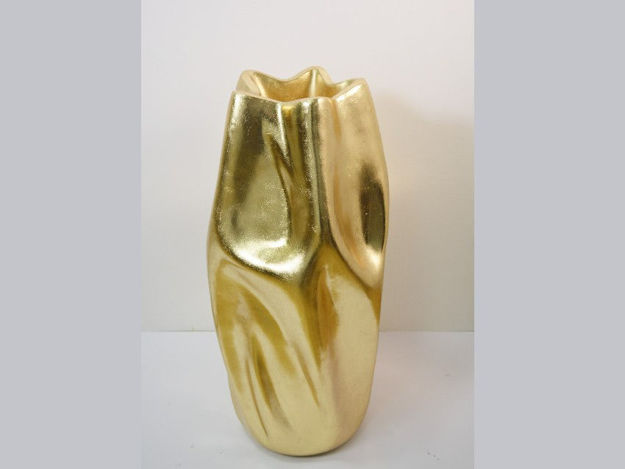 Slika Vaza dekorativna,39.5x39.5x80cm, fiber glass,sjaj zlatna