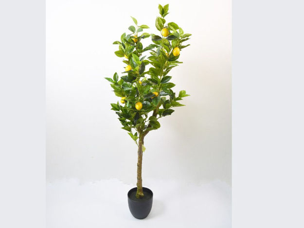 Slika Umjetno drvo limun 130 cm, 315 listova, 12 plodova, zelena