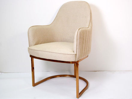 Slika Fotelja tkanina/metal 53 cm x 60 cm x 91cm