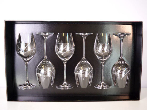 Slika Čaše za bijelo vino sa Swarovski kristalima S/6 staklo 360ml