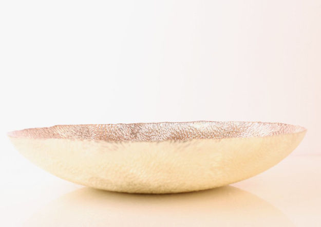 Slika Zdjela dekorativna s uzorkom staklo 30cm-svj.smeđa