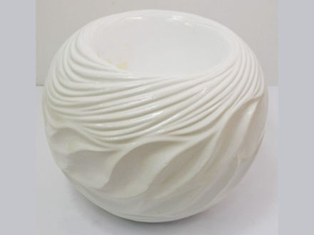 Slika Vaza dekorativna,38x38x32.5cm  , fiber glass, sjaj bijela