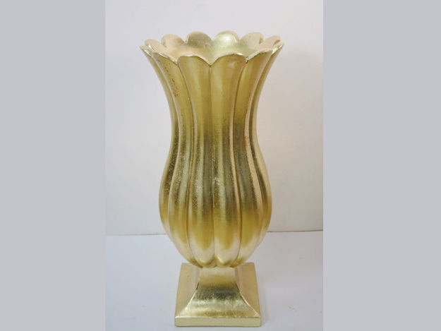 Slika Vaza dekorativna,39.5x39.5x91cm  , fiber glass, sjaj zlatna