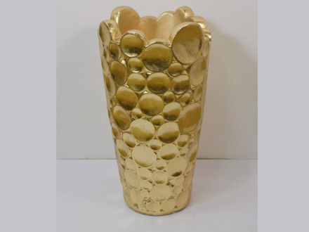 Slika Vaza dekorativna,32x32x59cm, fiber glass, sjaj zlatna