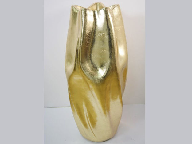 Slika Vaza dekorativna,45x45x100cm, fiber glass,sjaj zlatna