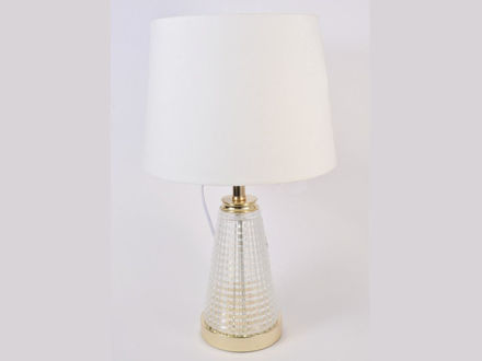 Slika Lampa 49cm. transparent-zlatna sa bijelim sjenilom