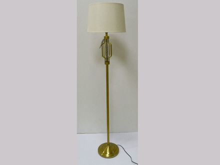 Slika Lampa podna 161.5cm. srebrna sa bijelim sjenilom