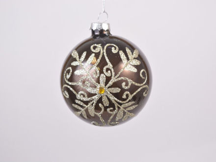 Slika Staklene kuglice ornament gliter 8 cm S/4 kom