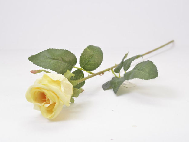 Slika Ruža 53 cm; pliš; žuta