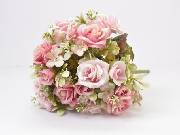 Slika Buket ruža 38 cm; pastel roza