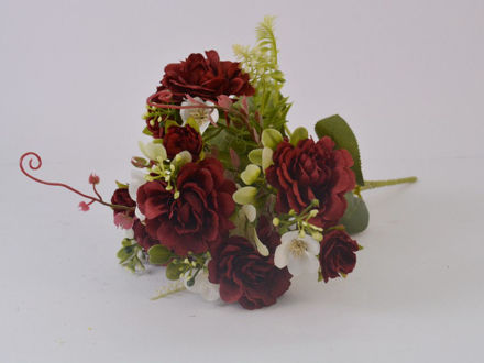 Slika Buket mini ruža 33 cm; bordo