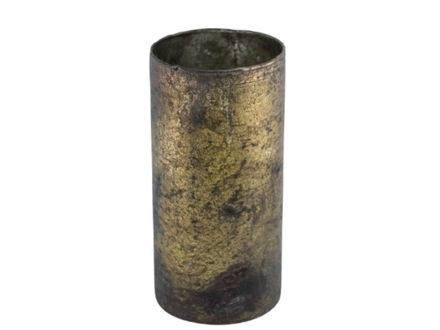 Slika Staklo vaza cilindar h20 d10cm šampanj s preljevom boja