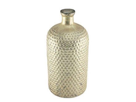 Slika Staklo vaza boca reljef točke h38 d18cm šampanj