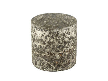 Slika Staklo vaza cilindar h10 d10cm smeđa s preljevom