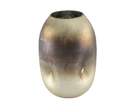 Slika Staklo vaza crushed h25 d16cm o8,5cm srebrna