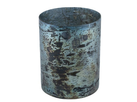 Slika Staklo vaza cilindar h20 d16cm plava s efektom