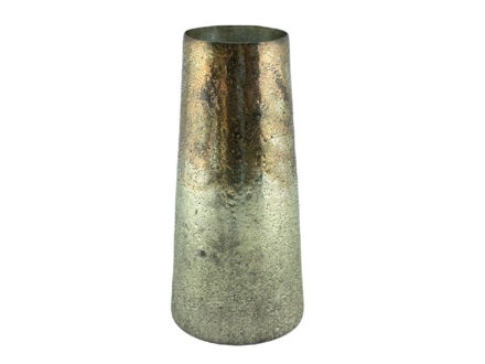 Slika Staklo vaza h30 d14cm o9,5cm zelena s preljevom boja
