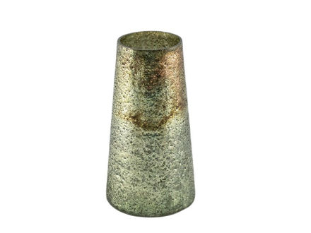 Slika Staklo vaza h16 d9cm o5cm zelena s preljevom boja