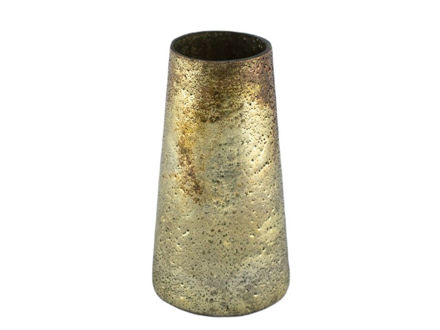 Slika Staklo vaza h15 d8cm o5cm zlatna s preljevom boja