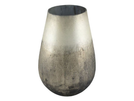 Slika Staklo vaza soda h20 d14cm o8,5cm siva/smeđa s preljevom boja
