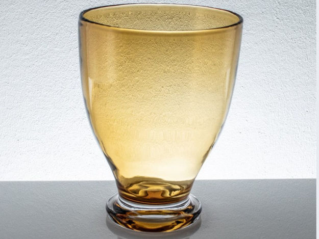 Slika Staklo vaza h26,5cm d20cm ambra