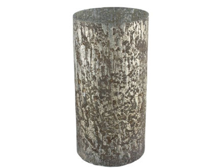 Slika Staklo vaza cilindar h30 d15cm smeđa s preljevom