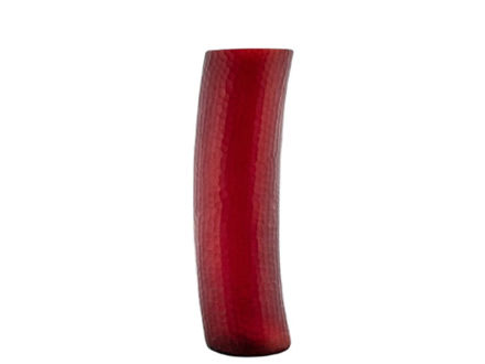 Slika Staklo vaza h25,d7,5cm zakrivljena s uzorkom - crvena