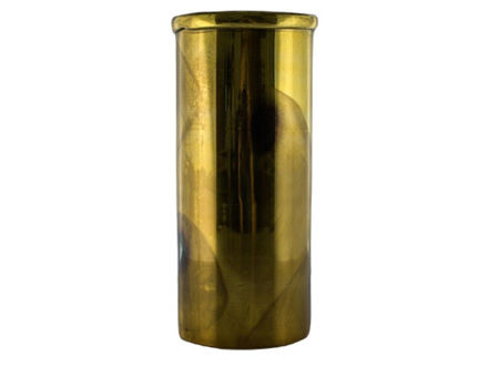 Slika Staklo vaza cilindar presavinuti rub h31,d14,cm zlatna s preljevom boja