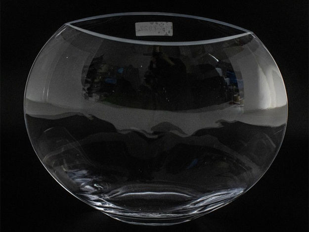Slika Staklo vaza plosnata h30cm d35cm o22x8cm