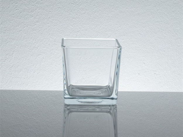 Slika Staklo vaza kocka 10x10 cm