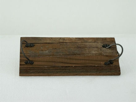 Slika Drveni pladanj s ručkama h2cm 40x20cm natur