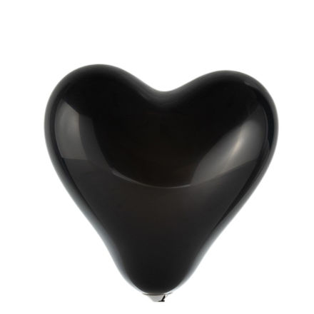 Slika Baloni srce standard 28cm, 50kom - crna