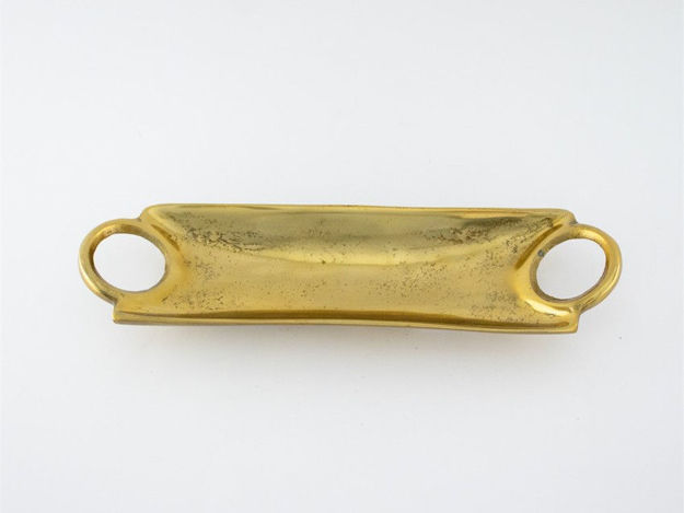 Slika Pladanj metalni s ručkama 34x10cm h4cm zlatna