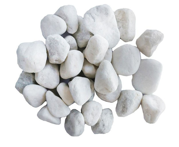 Slika Riječni kamen 2-4cm 1kg-sjaj bijela
