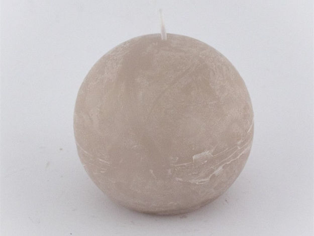 Slika Svijeća frost kugla 8cm - topla siva