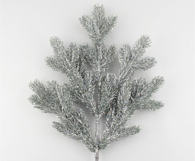 Slika Grana bora sa srebrnim gliterom 60cm