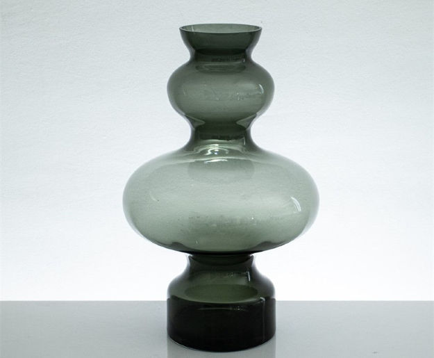 Slika Staklo vaza h44d28 cm o10cm šlif - siva