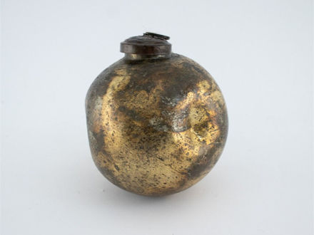 Slika Staklena kuglica "crushed" 10cm šampanj