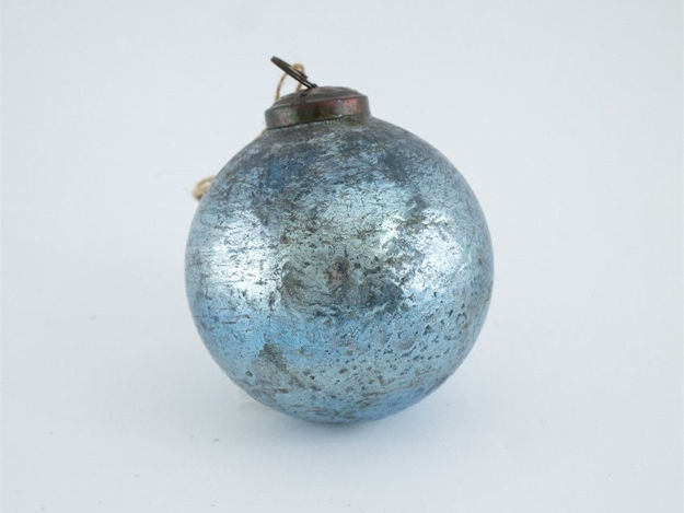 Slika Staklena kuglica 10cm sv.plava