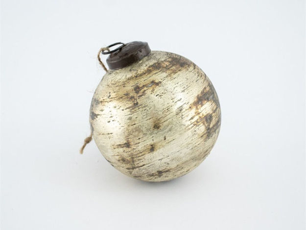 Slika Staklena kuglica 10cm srebrna