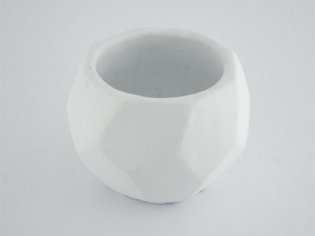 Slika Cement posuda 16x16x12,5 cm bijela