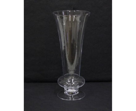 Slika Staklo vaza na nogu H50D21,5 cm