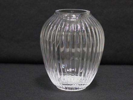 Slika Staklo vaza rebrasta H18cm D16cm O8cm šlif